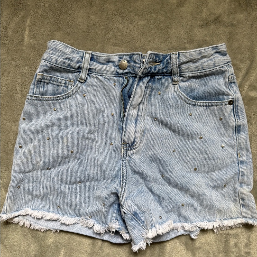 Denim Studded Women's Shorts